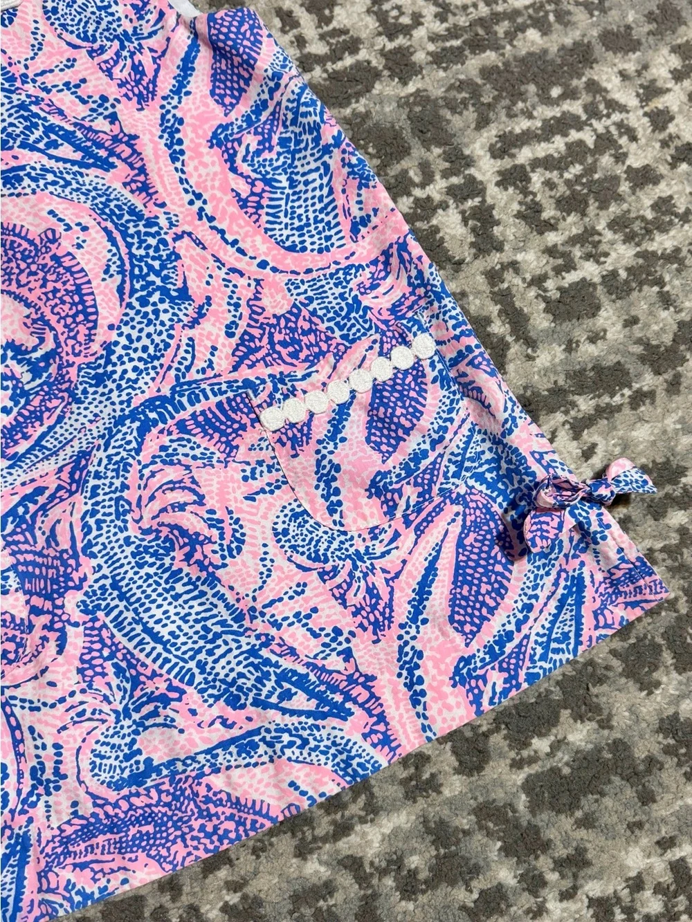 Lilly Pulitzer - Girls Pastel Alligator Print Classic Shift Dress, Size - 3T
